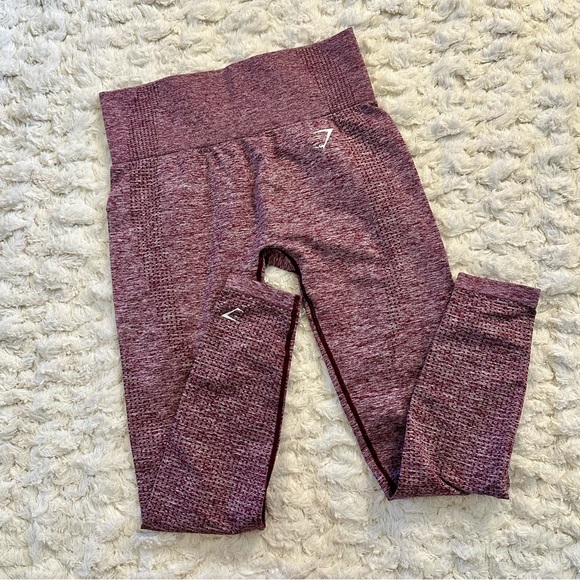 xSOLDx Gymshark Vital Seamless Berry Marl Leggings - Picture 2 of 4